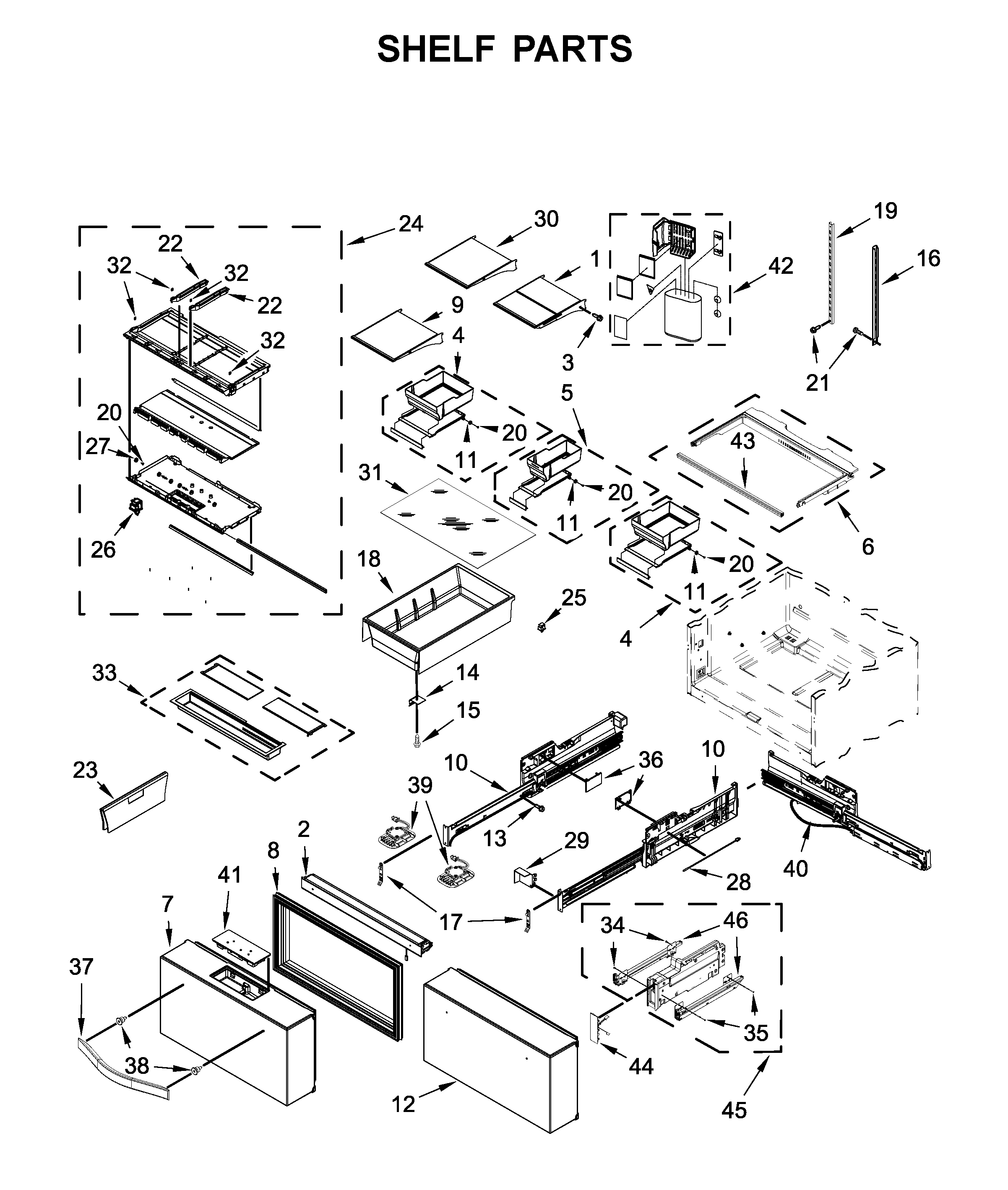 Shelf parts