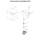 Whirlpool WRV996FDEE02 motor and ice container parts diagram