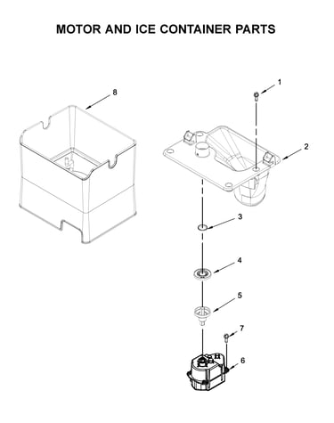 Motor and ice container parts