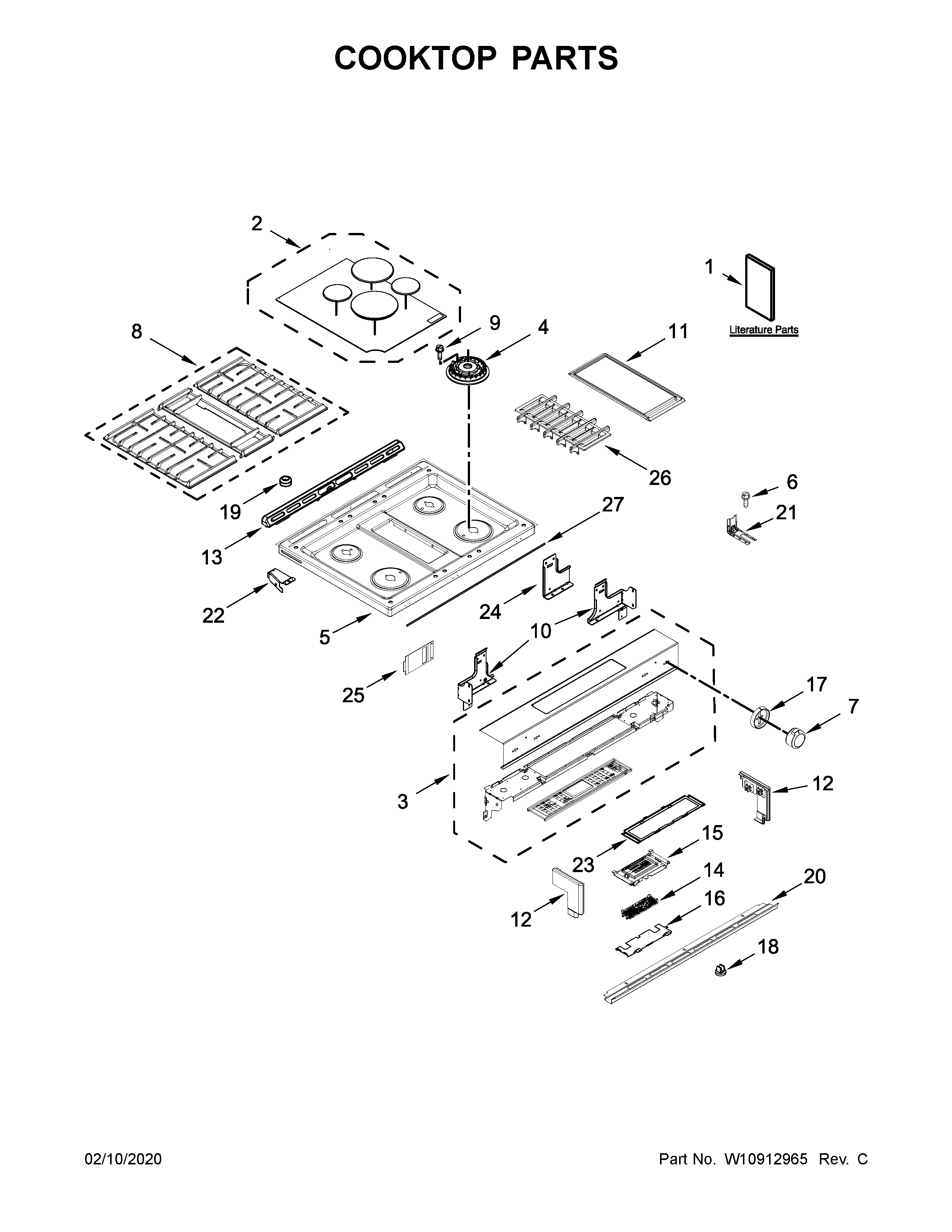 Cooktop parts