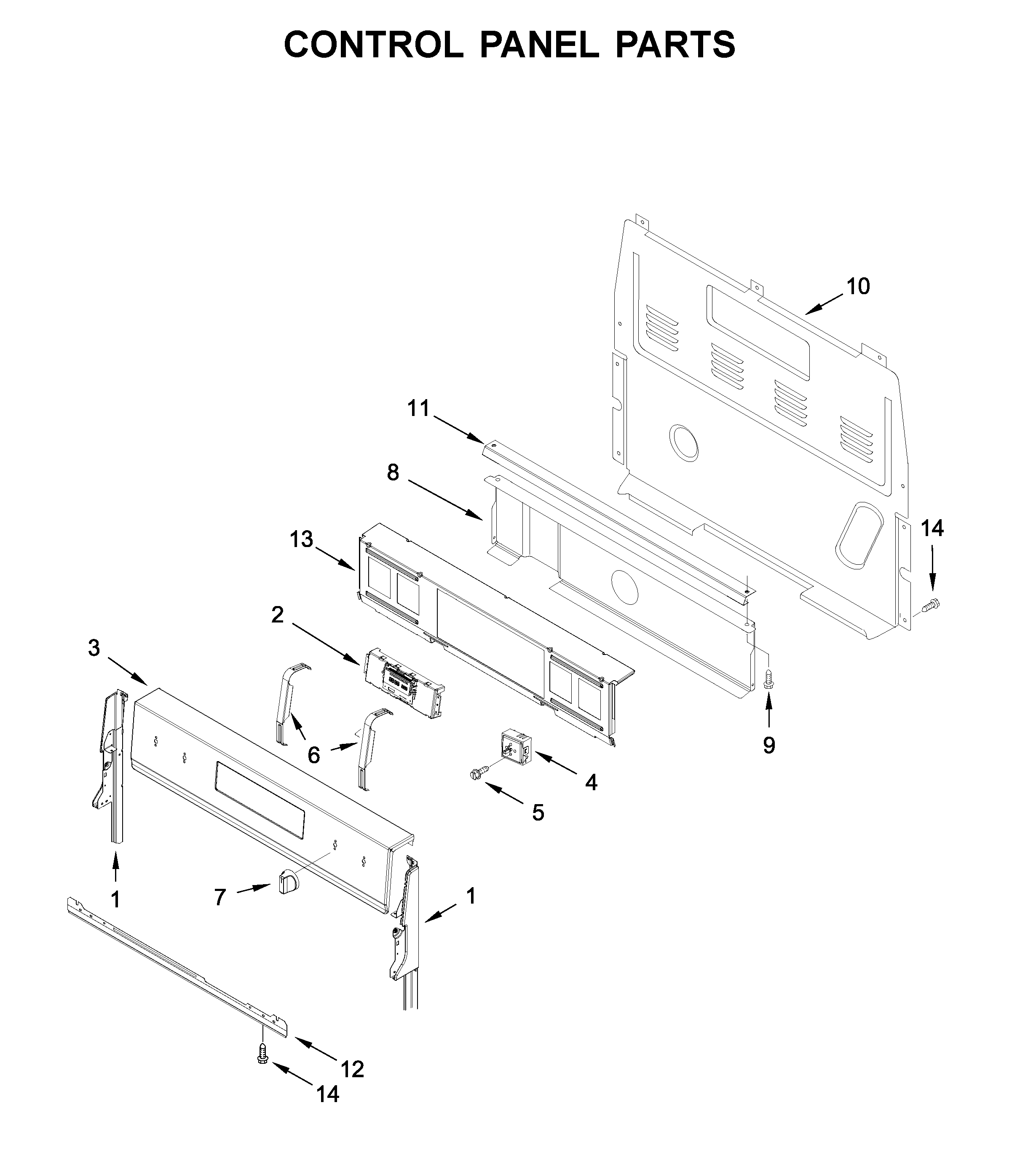 Control panel parts