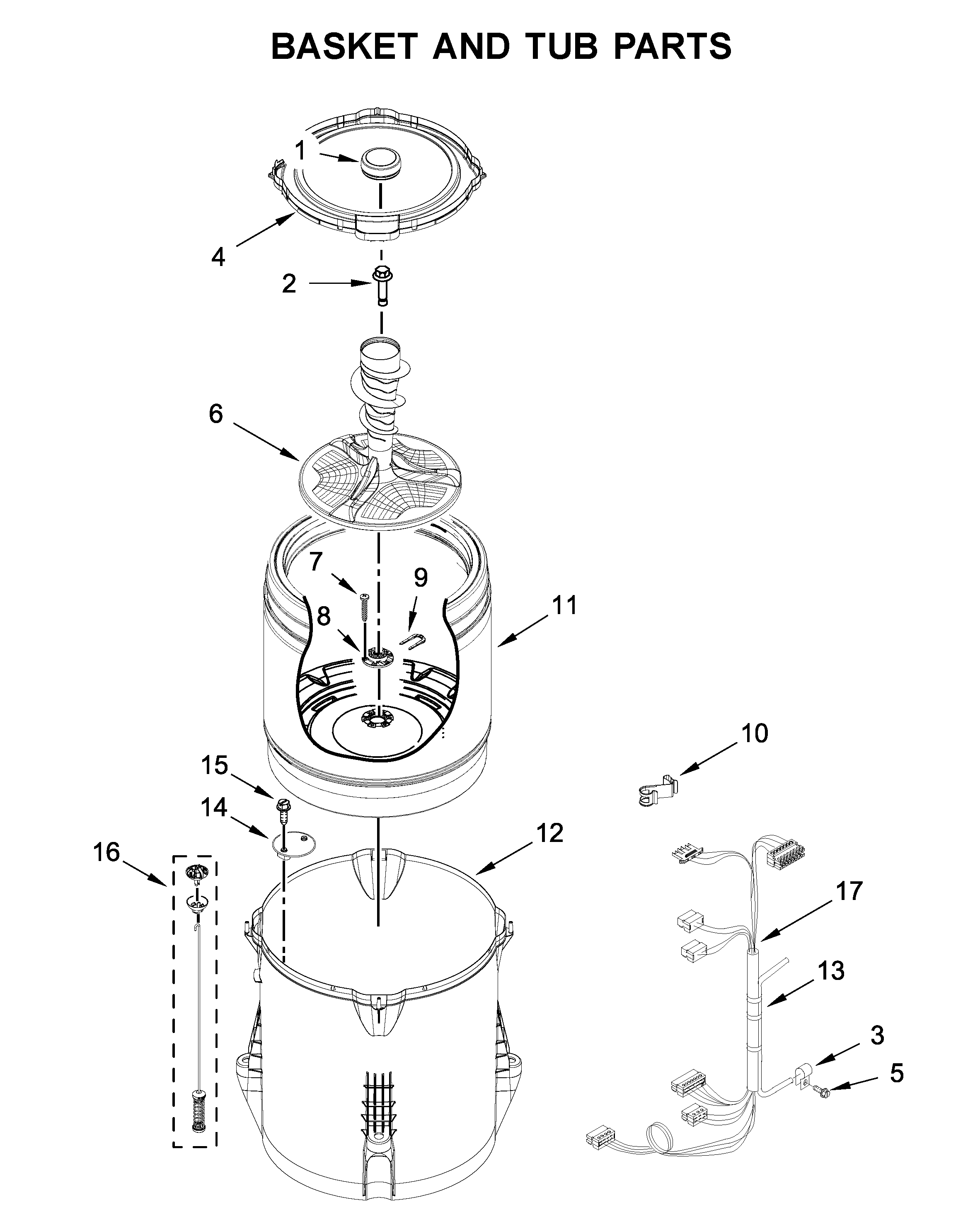 BASKET AND TUB PARTS