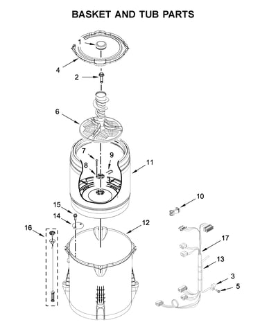 Basket and tub parts