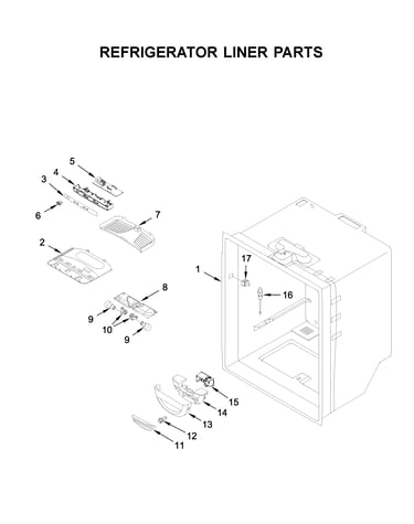 Refrigerator liner parts