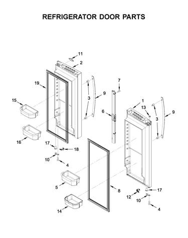 Refrigerator door parts