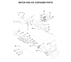 Whirlpool WRS325SDHW04 motor and ice container parts diagram
