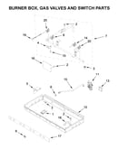 Burner box, gas valves and switch parts