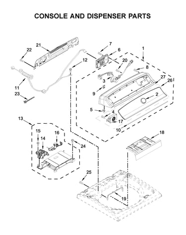 Console and dispenser parts