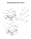 Refrigerator shelf parts