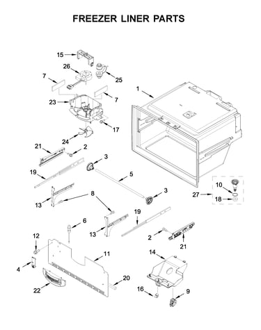 Freezer liner parts