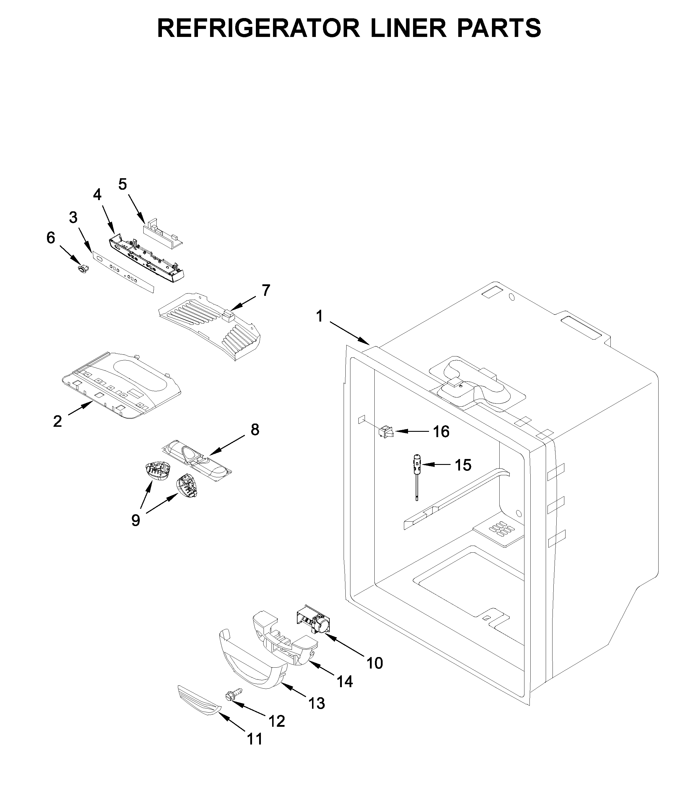 Refrigerator liner parts