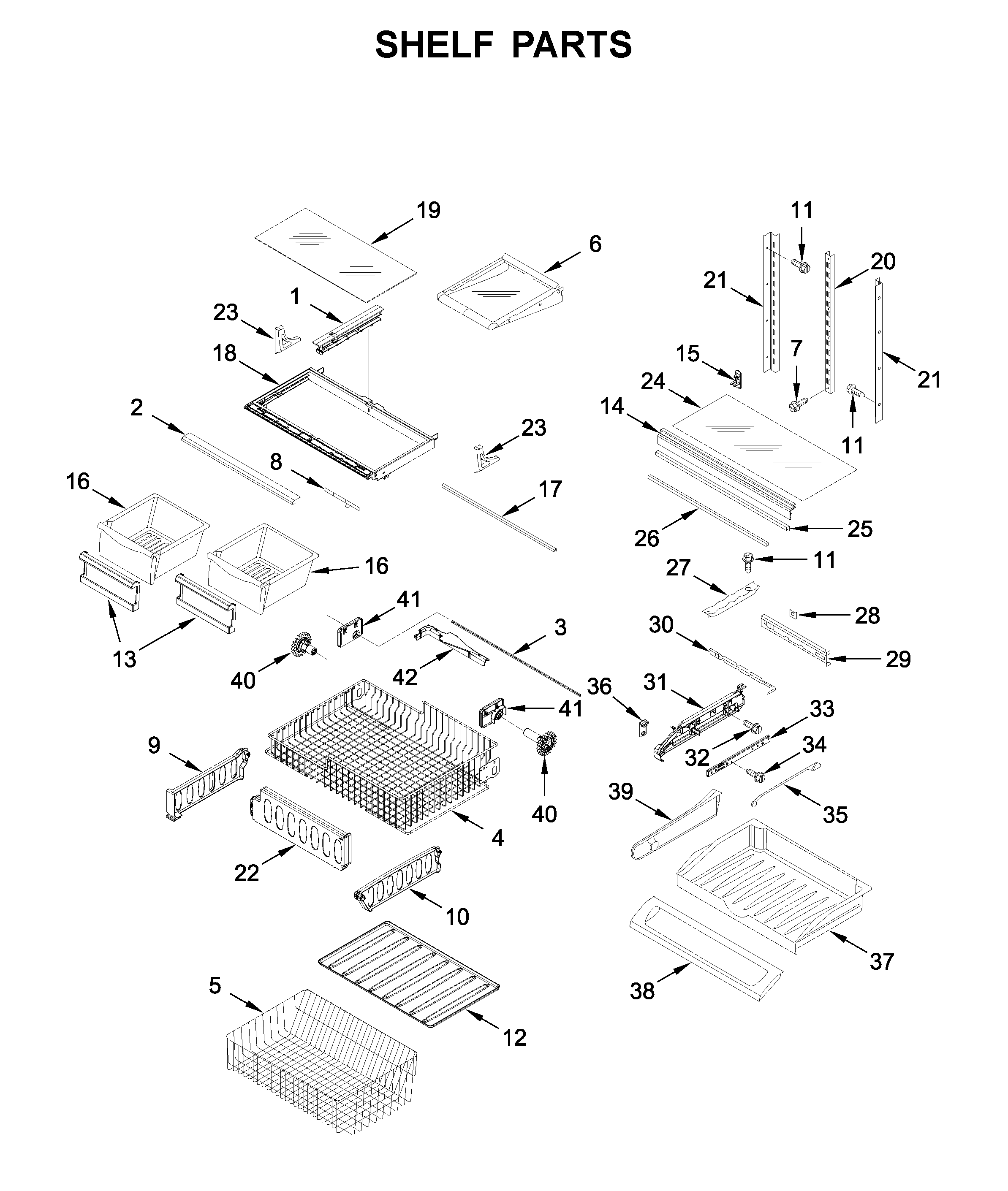 Shelf parts