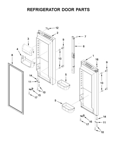 Refrigerator door parts