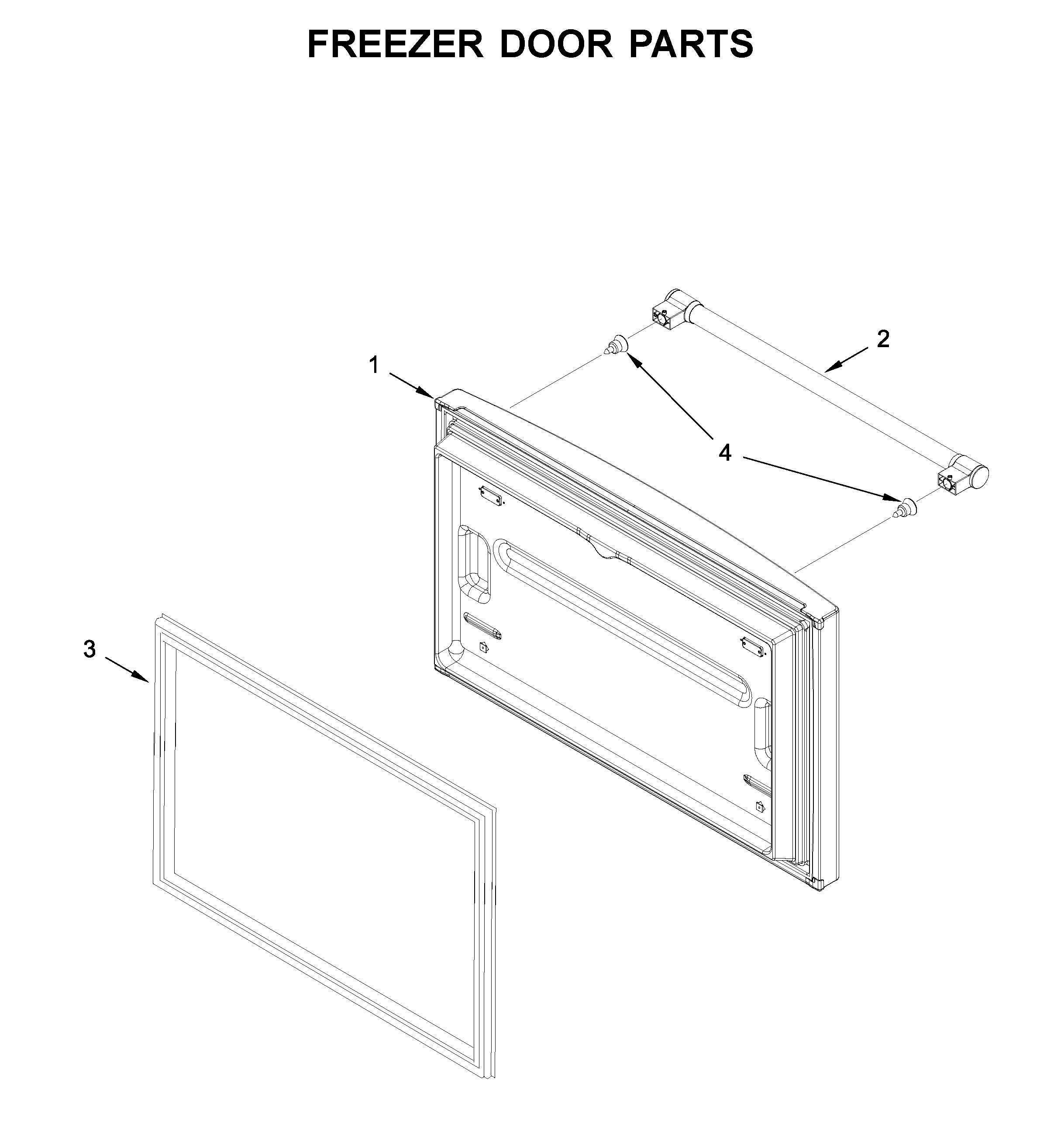 Freezer door parts