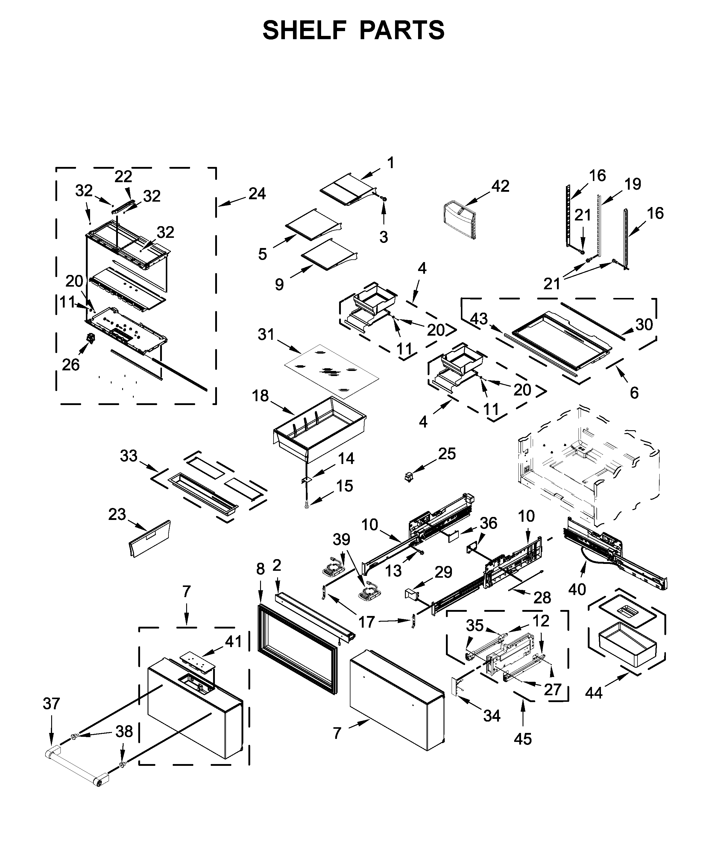 Shelf parts