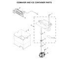 KitchenAid KRMF706ESS02 icemaker and ice container parts diagram
