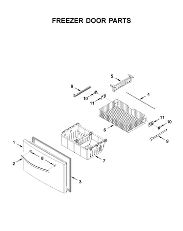 Freezer door parts