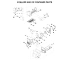 Whirlpool WRF555SDFZ11 icemaker and ice container parts diagram