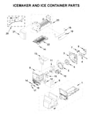 Icemaker and ice container parts