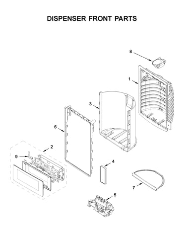 Dispenser front parts