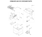 Whirlpool WRF767SDHZ01 icemaker and ice container parts diagram