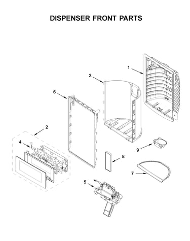 Dispenser front parts