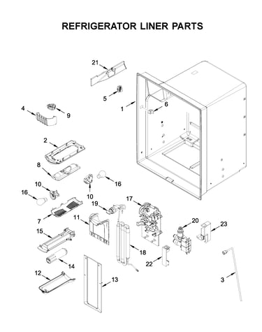 Refrigerator liner parts