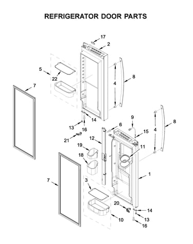 Refrigerator door parts