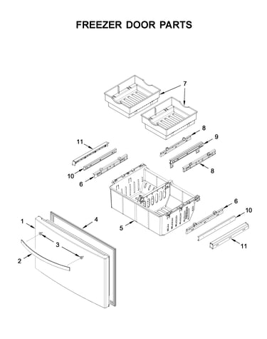 Freezer door parts