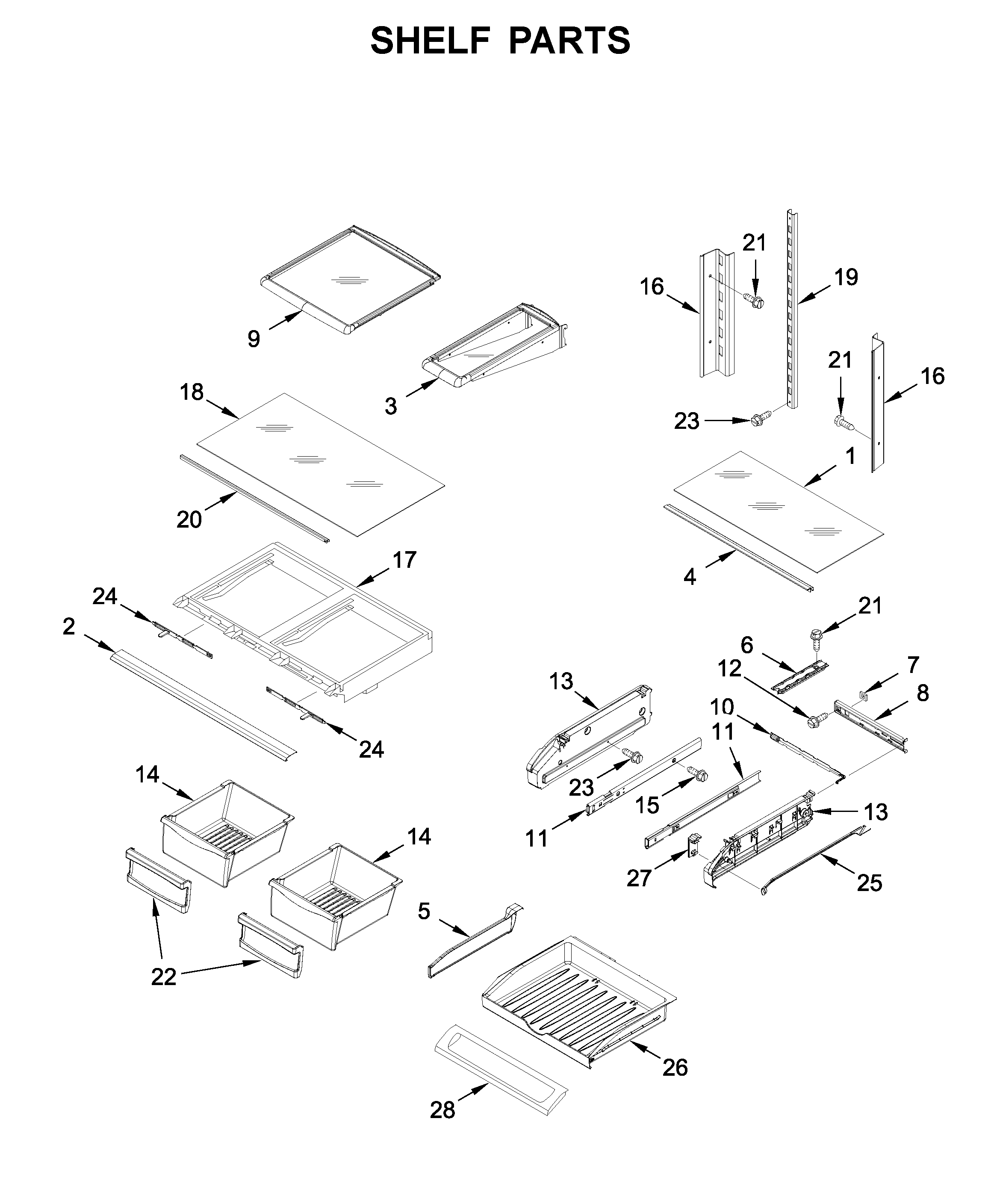 Shelf parts