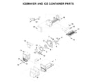 Whirlpool WRF550CDHZ03 icemaker and ice container parts diagram