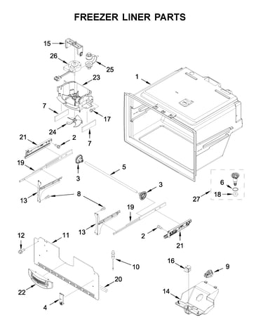 Freezer liner parts