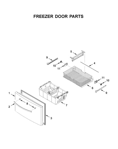 Freezer door parts
