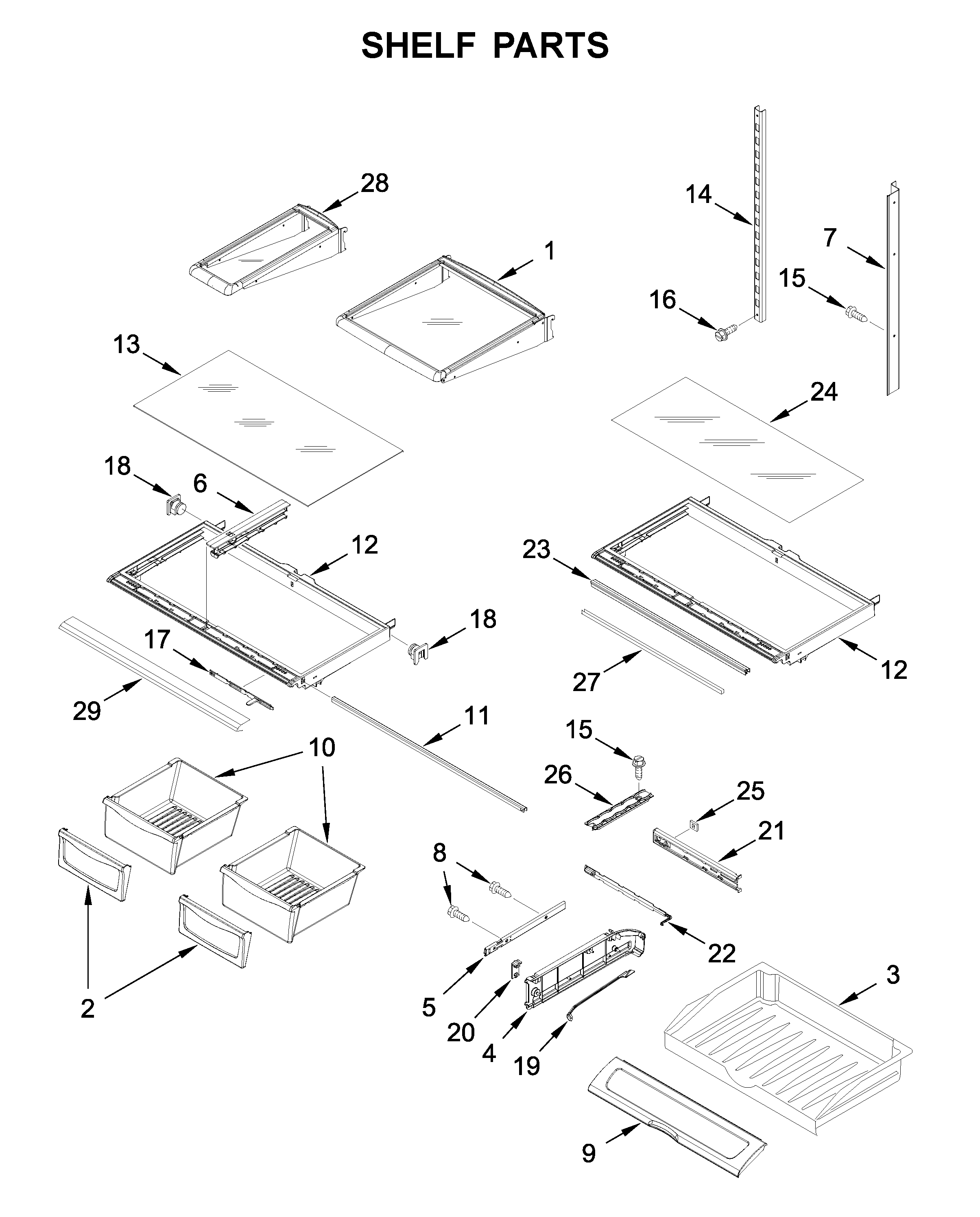 Shelf parts