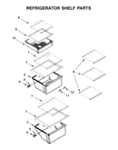 Refrigerator shelf parts