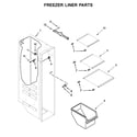 Whirlpool WRS321SDHW04 freezer liner parts diagram
