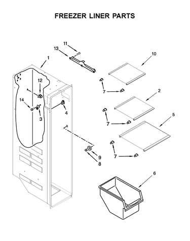 Freezer liner parts