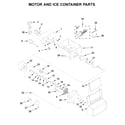 Whirlpool WRS321SDHW04 motor and ice container parts diagram