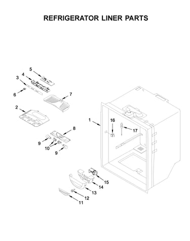 Refrigerator liner parts