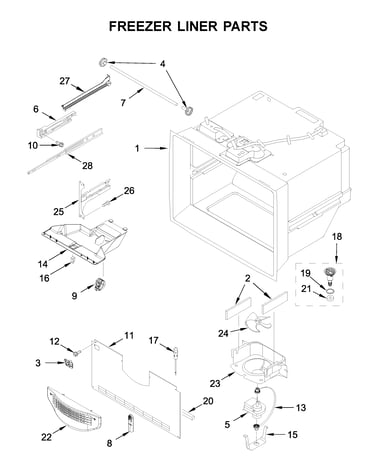 Freezer liner parts