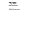 Whirlpool WRS335SDHM00 cover sheet diagram