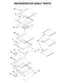 Refrigerator shelf parts