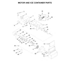 Whirlpool WRS335SDHW00 motor and ice container parts diagram