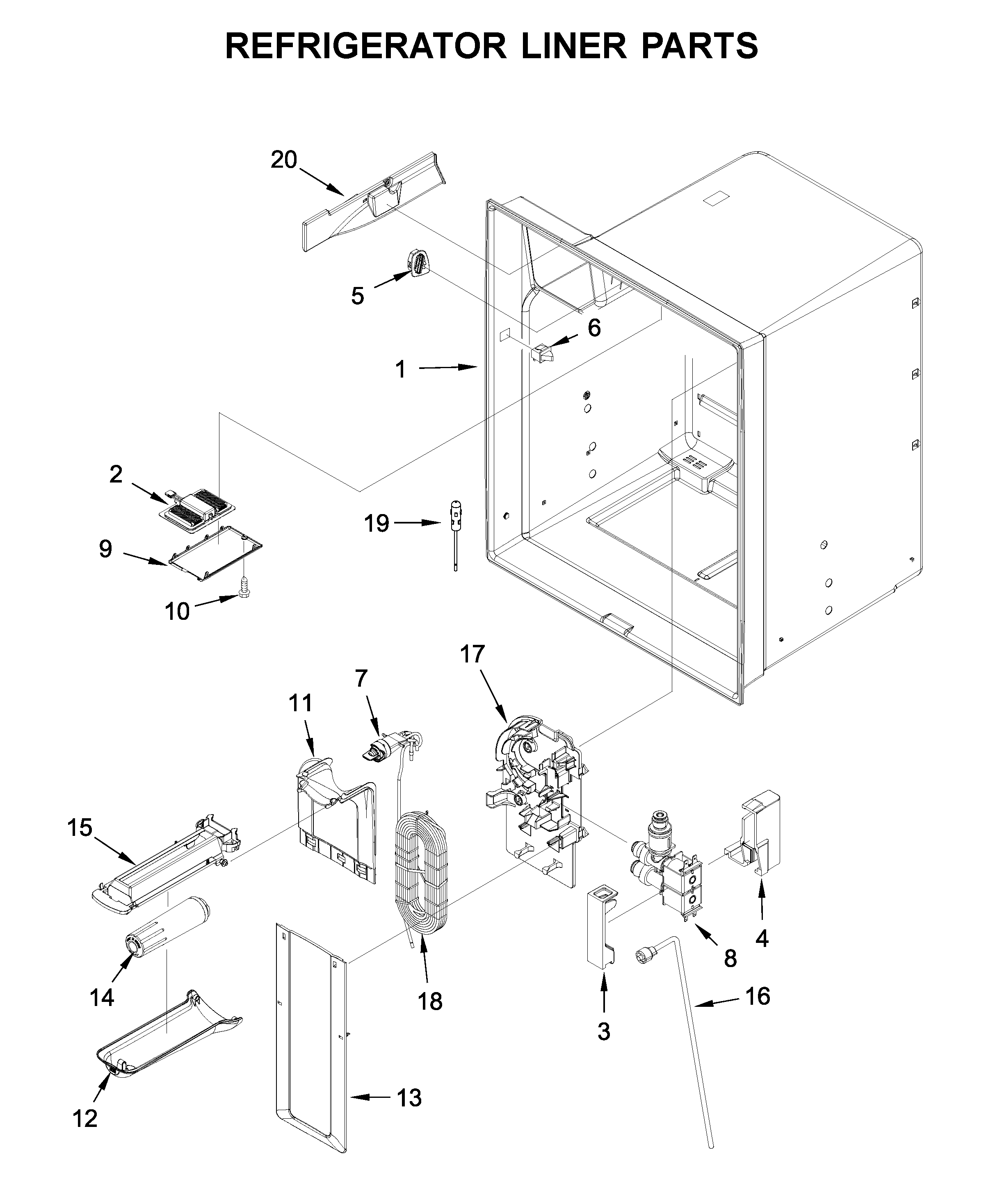 Refrigerator liner parts