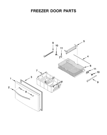 Freezer door parts