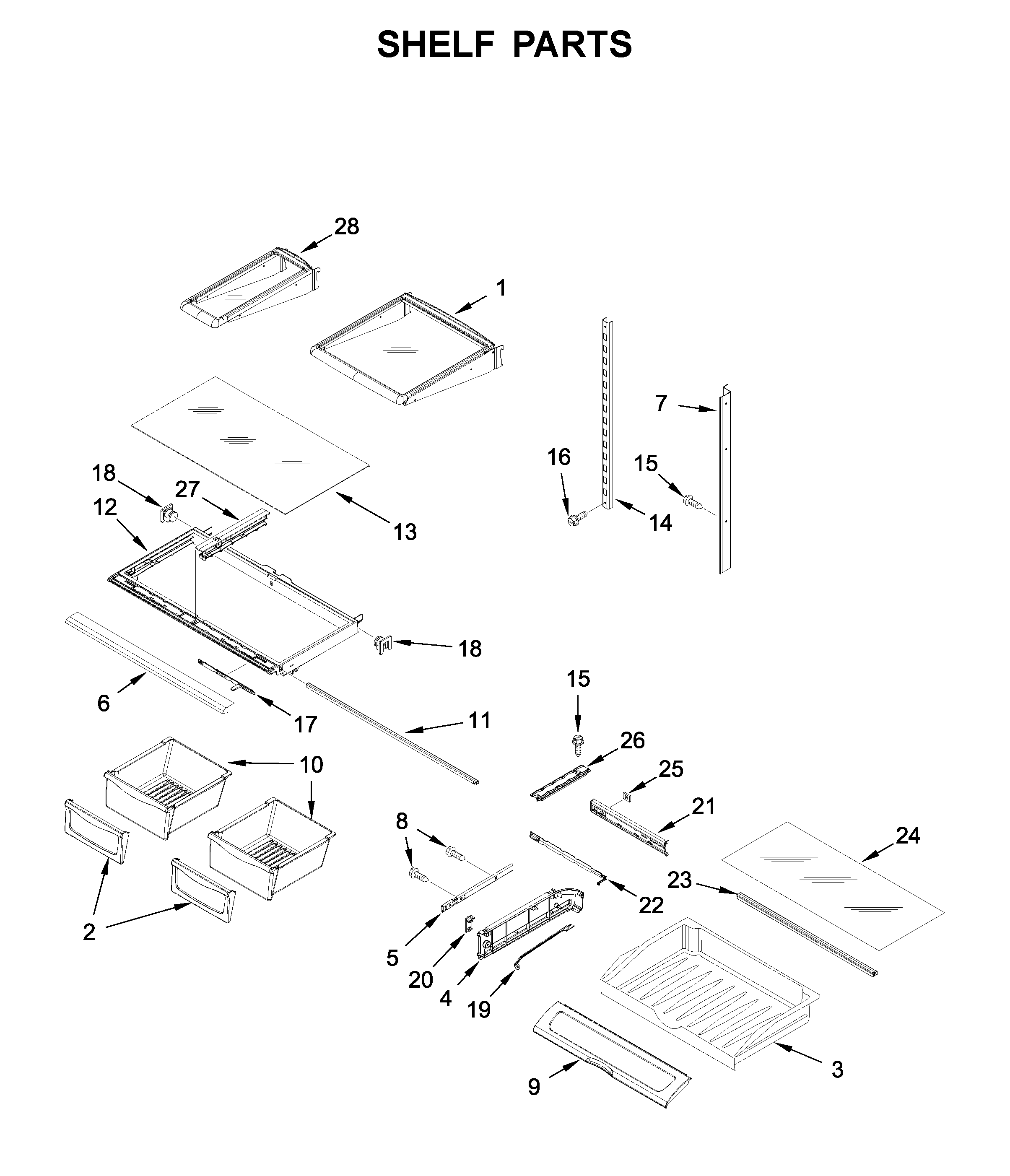 Shelf parts