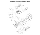 Whirlpool WRF555SDHW02 icemaker and ice container parts diagram