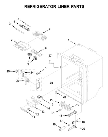 Refrigerator liner parts