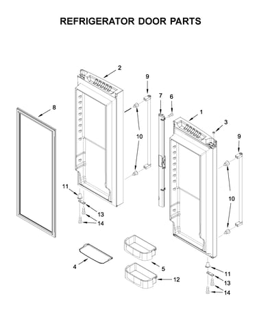 Refrigerator door parts