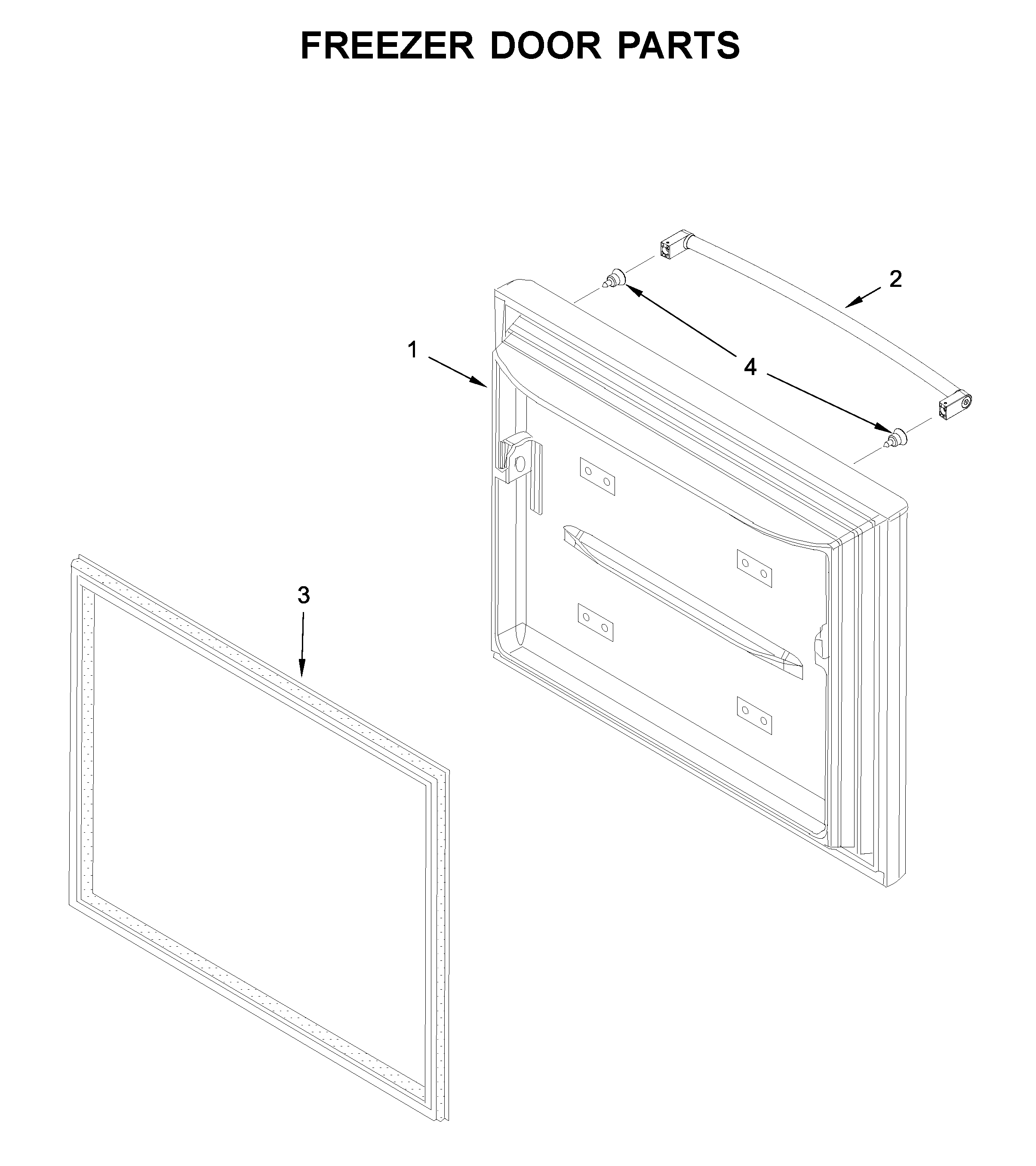 Freezer door parts